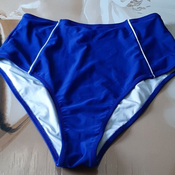 NWT  Cupshe Bottom Swimwear Royal Blue Size XL - Picture 1 of 5